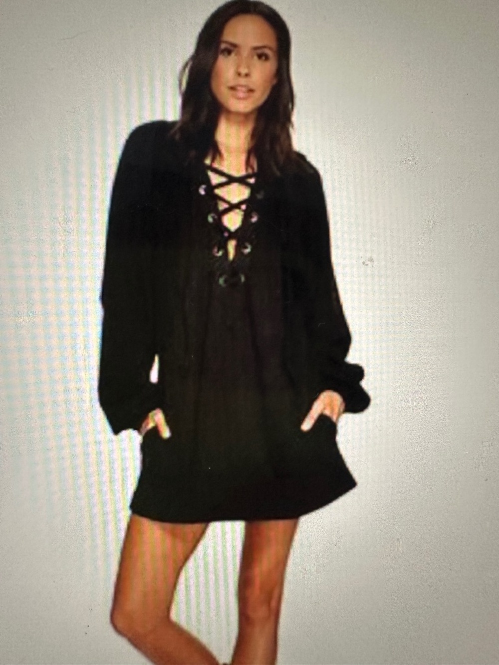 Free People Wellington lace-up oversized tunic/ Dress. NWT